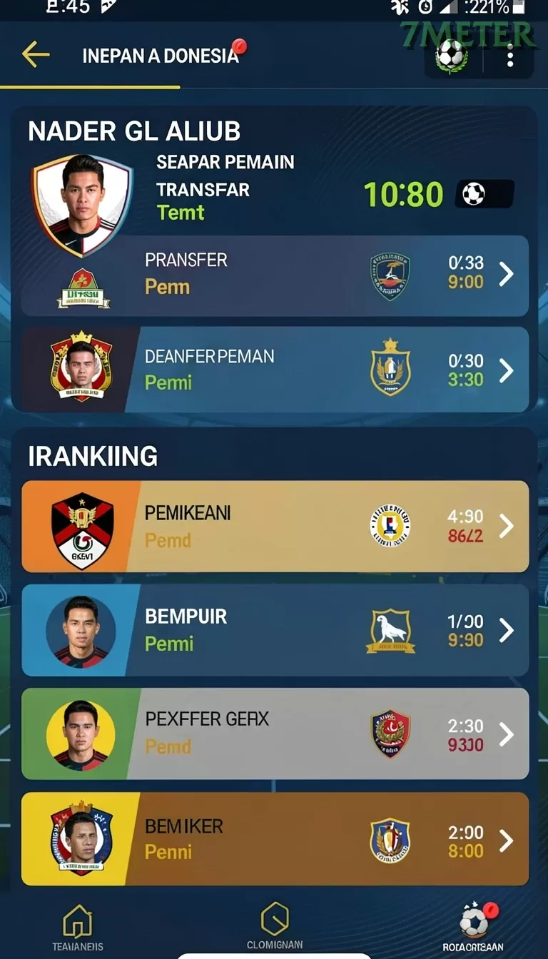 Cuplikan layar XXX777 — menu navigasi